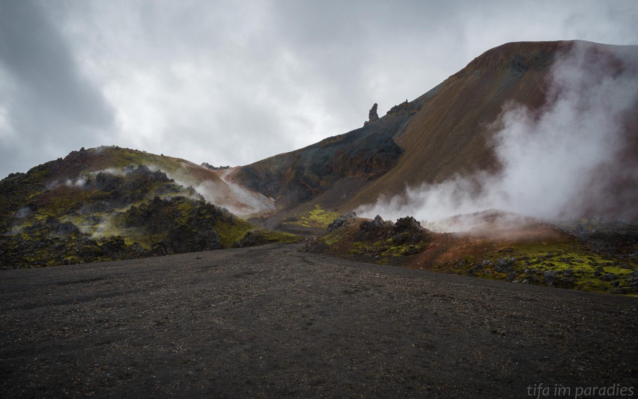 Vulkan Brennisteinsalda mit seinen Fumarolen